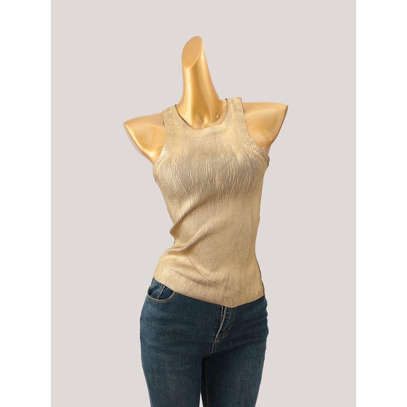 Export Heavy Industry Paint Stylish I-Shaped Halter Vest Female Outer Wear Inner Wear Style Western Style off-the-Shoulder Sleeveless Tops