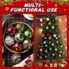 12pcs Christmas Ball Ornaments Tree Decoration 2.4 Inch Red Green Hanging Xmas Tree Ornaments Glittering Plastic Christmas Balls
