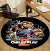 Chucky Pattern Round Rug, Indoor/Outdoor Mat, for Picnic, Gameroom, Bedroom, Office, Living Room, Home Decor Carpet, Birthday Gift