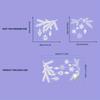 1Set Christmas Pine Branch Window Stickers White Silhouette Style Self-Adhesive Wall Stickers Festive Glass Stickers Removable