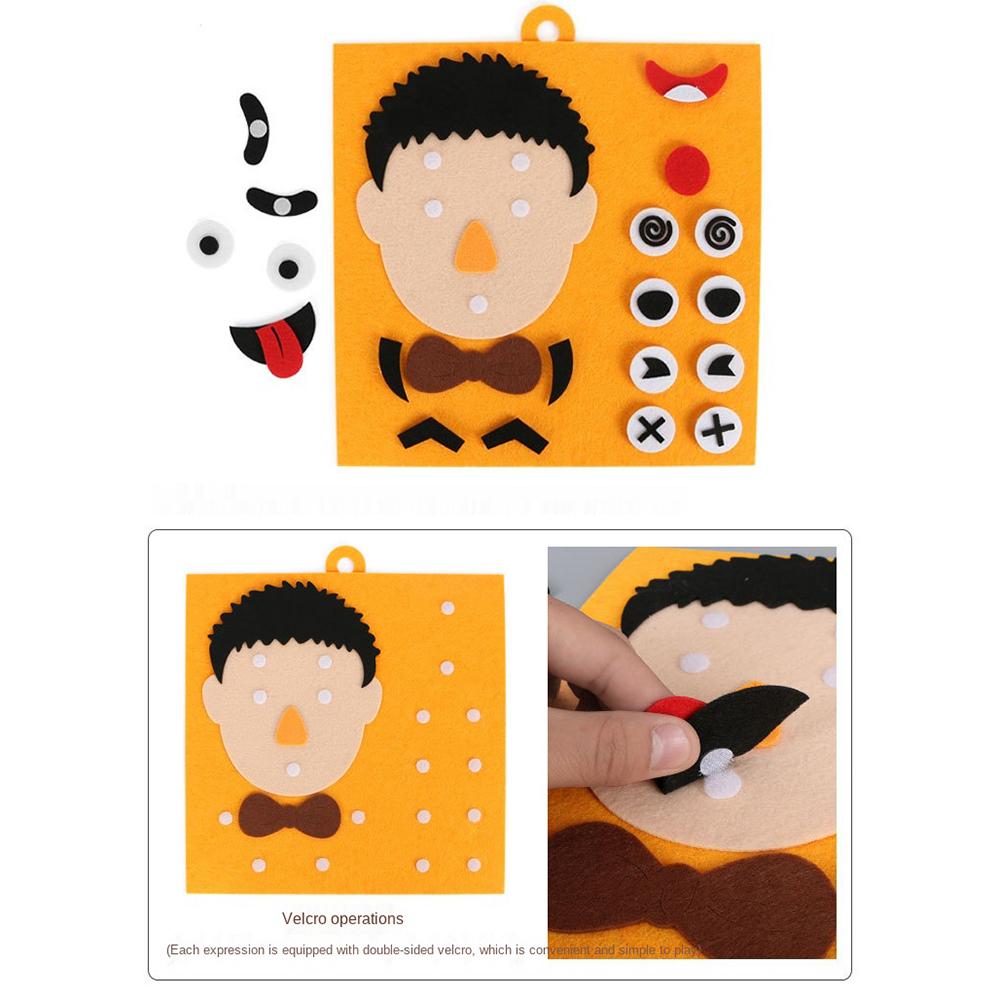 Diy 1/4Pcs Emotion Change Puzzle Toys Creative Facial Expression Kids Learning Educational Toys For Children Funny Set Fun Gift