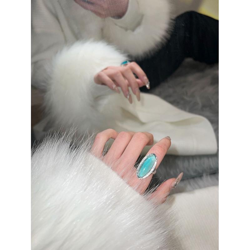 Korean Trendy Exaggerated Retro Fashion Ring for Women Adjustable Open