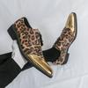 Pánské ležérní boty Módní barevný blok Designový styl Volný čas Párty Noční klub Denní kadeřník Kožené boty Silná podrážka Horké