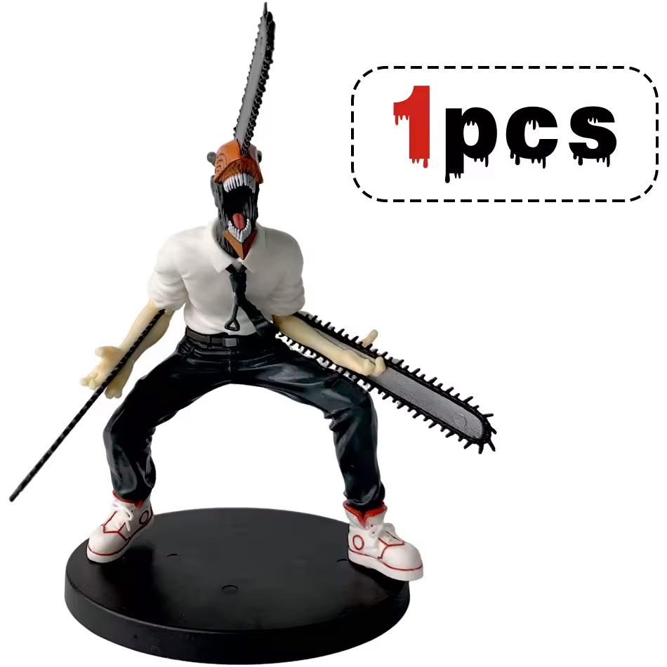 Original Chainsaw Man Anime Model Denji Action Figure PVC Chainsaw Man Noodle Stopper Figurine Adult Set Model Toy