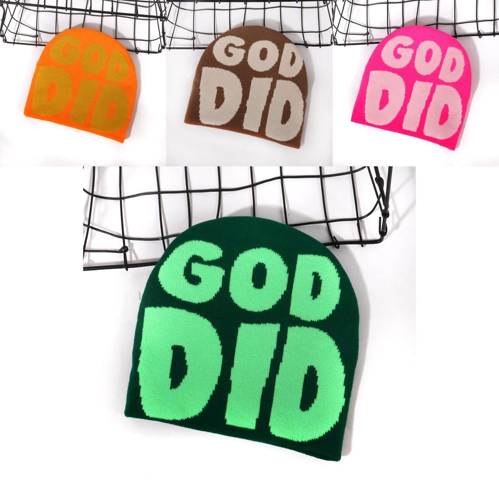 Fashion Letter Pattern Women Casual Warm Knitted Hat For Urban Street Fashion And Cold Weather