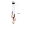 Simple Modern Three-Head Retro Pendant Lamp for Living Room, Bedroom, Kitchen, or Bedside