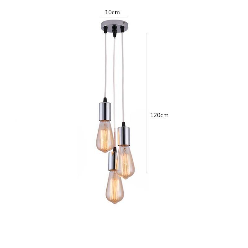 Simple Modern Three-Head Retro Pendant Lamp for Living Room, Bedroom, Kitchen, or Bedside