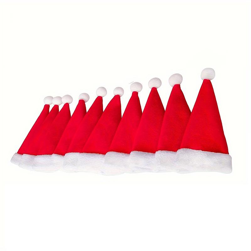 12pcs Red Christmas Mini Hat Cutlery & Wine Bottle Sleeves - Table Decoration Supplies