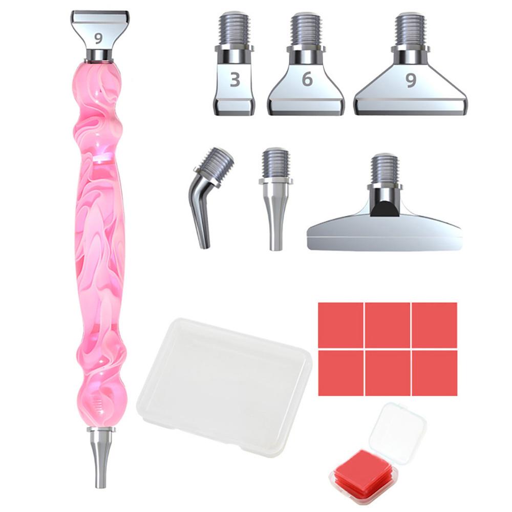 Special-shaped Resin Diamond Painting Pen Multi-placer Alloy Replacement Pen Heads Point Drill Pens Glue Clay DIY Nail Art Tool