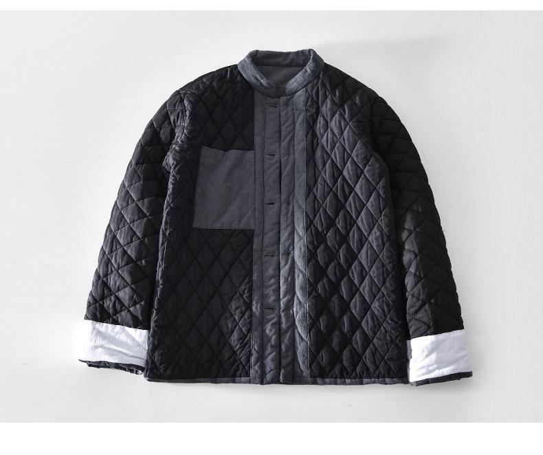 Retro Casual Men's Stand Collar Warm Cotton Jacket