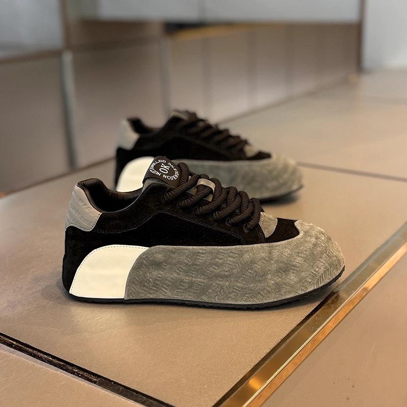 

Кроссовки Повседневные Мужские Дизайнерские Закрытые Низкие Кеды Мода Микрофибра Кожаный Верх Увеличенная Внутренняя Платформа Спортивная Обувь 44 синий