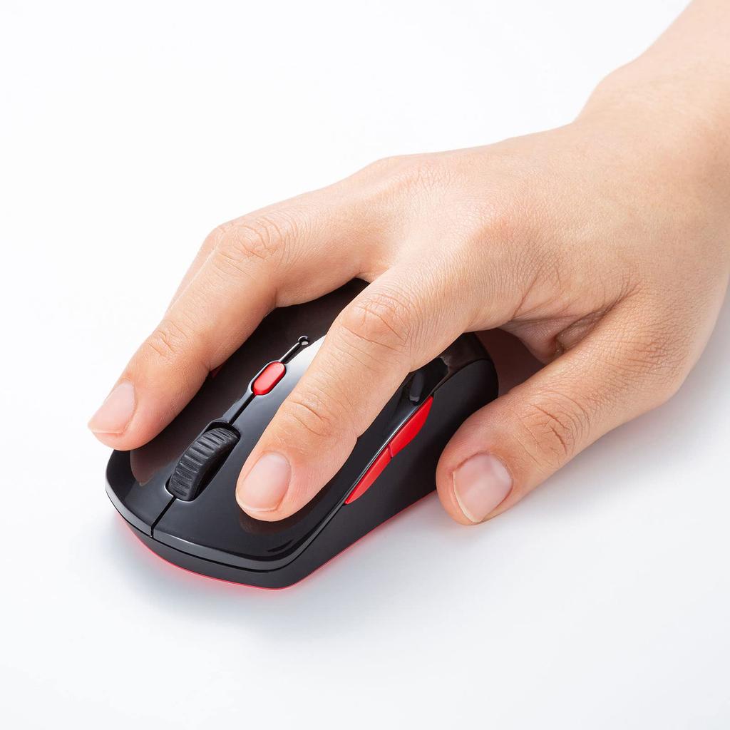 Sanwa Supply Mouse Combo Wireless Silent Blue 5 Buttons Medium Black x (Bluetooth + 2.4GHz Compatible), Buttons, LED, (Back/Forward Buttons), Size,