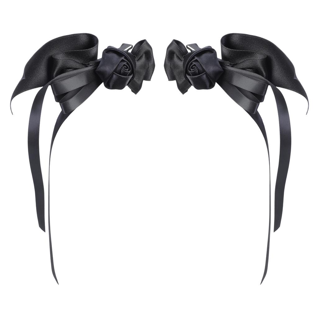 1pair Bowknot Shape Hairpins Hot Girls Rose Ribbon&Bowknot Hair Clip Makeup Hair Clip for Woman Ponytail Hair Clip