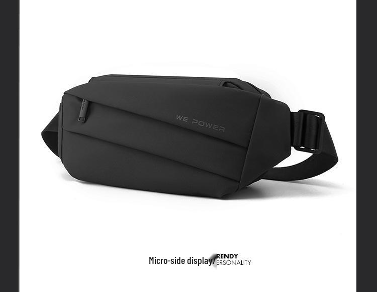 WePower Męska Modna Torba na Klatkę Piersiową: Torba crossbody, Torba biodrowa do sportów outdoorowych, Plecak o dużej pojemności.