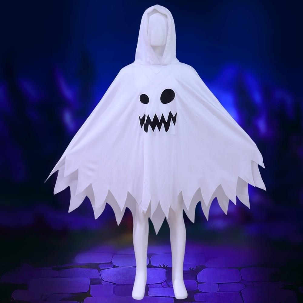 Creative Kids Hooded Cape Glow In The Dark Halloween Cosplay Costume  Trick Or Treat