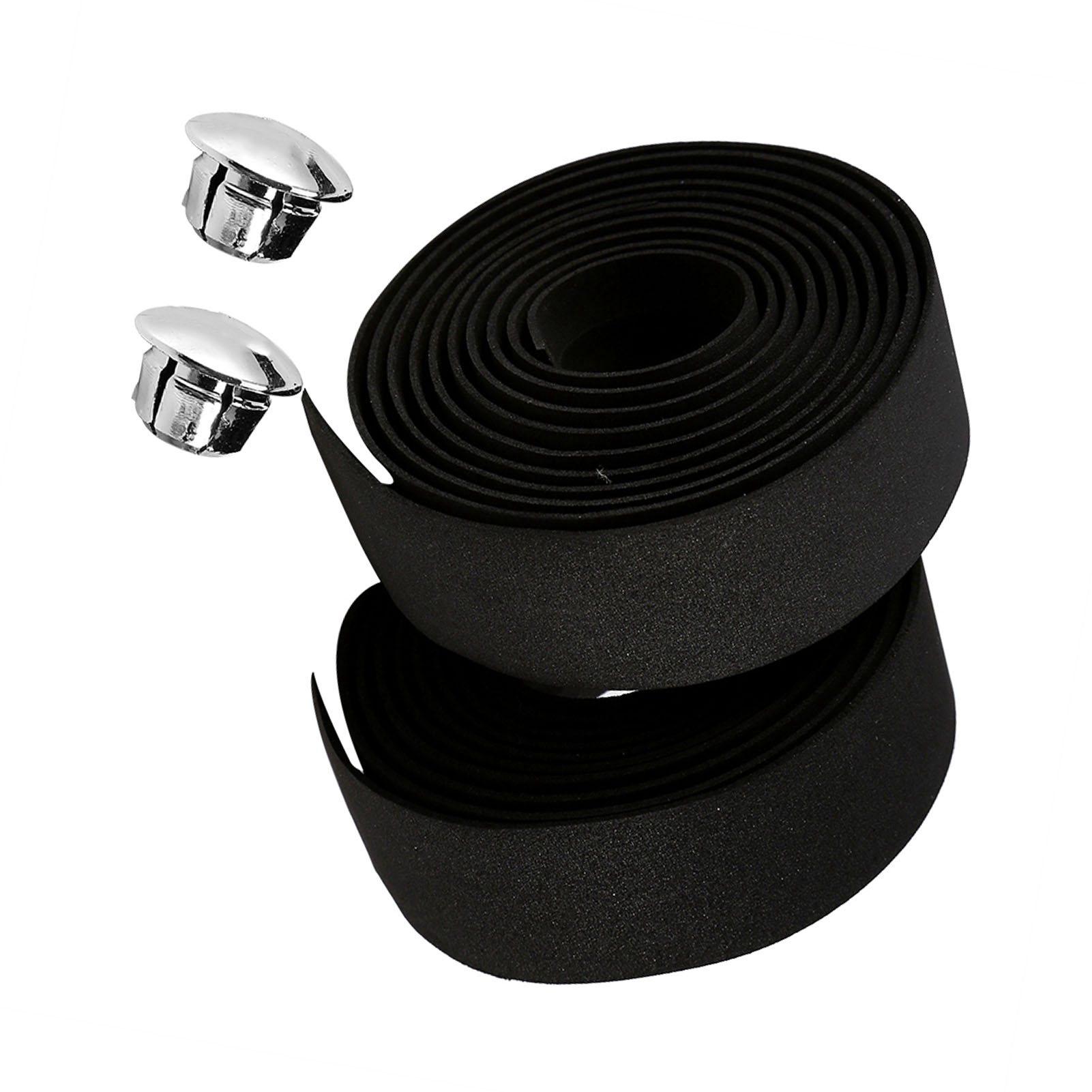 

2 шт. Велосипедная обмотка руля Противоскользящая Амортизирующая Износостойкая Черная Обмотка для руля для велоспорта