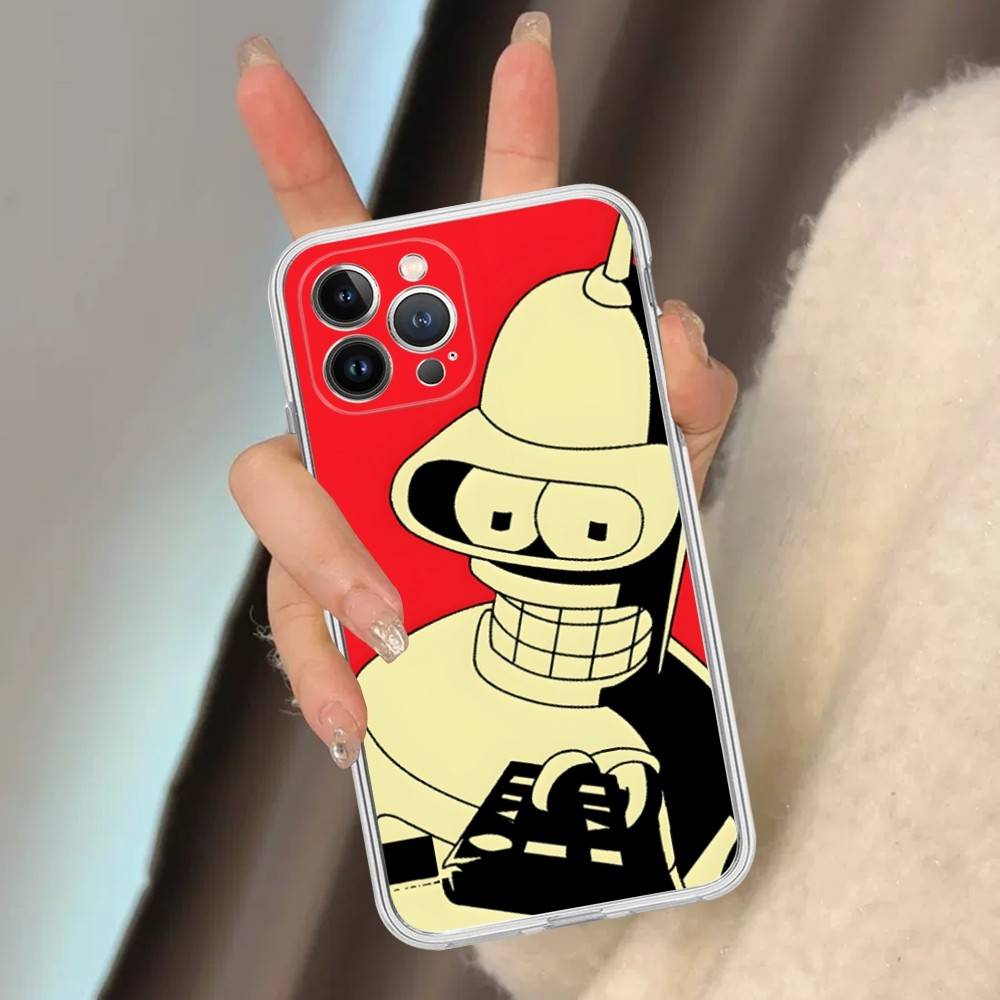 F-Futurama B-Bender Phone Case For iPhone 16 15 14 11 12 13 Mini Pro XS Max Cover 6 7 8 Plus X Funda Shell
