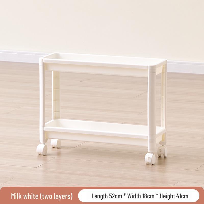 Multi-Layer Mobile Storage Rack for Bedroom, Kitchen, and Bathroom
