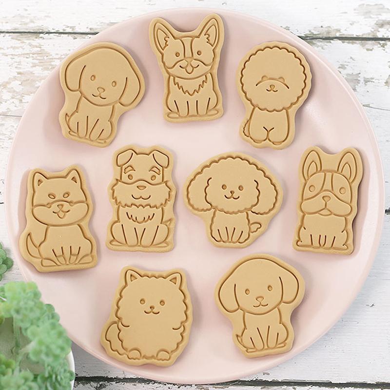 8 Stücke 3D Hund Backformen Keks Form Diy Cookie Werkzeuge Geschenk Kuchen Dekorieren Werkzeug