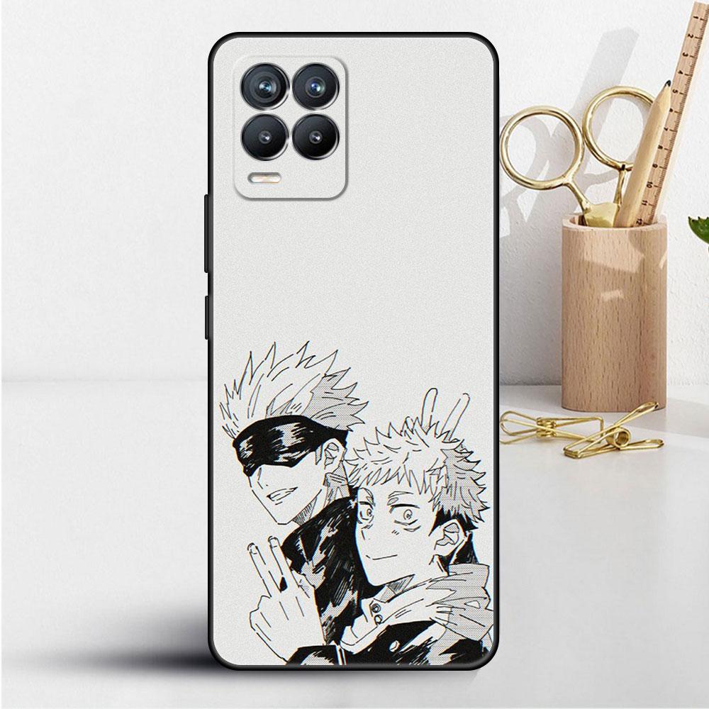 Süße Jujutsu Kaisen Anime-Hülle für Realme 8 C21y GT Neo 2 3 8i C21 7 C11 6 C12 C35 C3 GT 9 Pro C12 Silikon-TPU-Telefonabdeckung