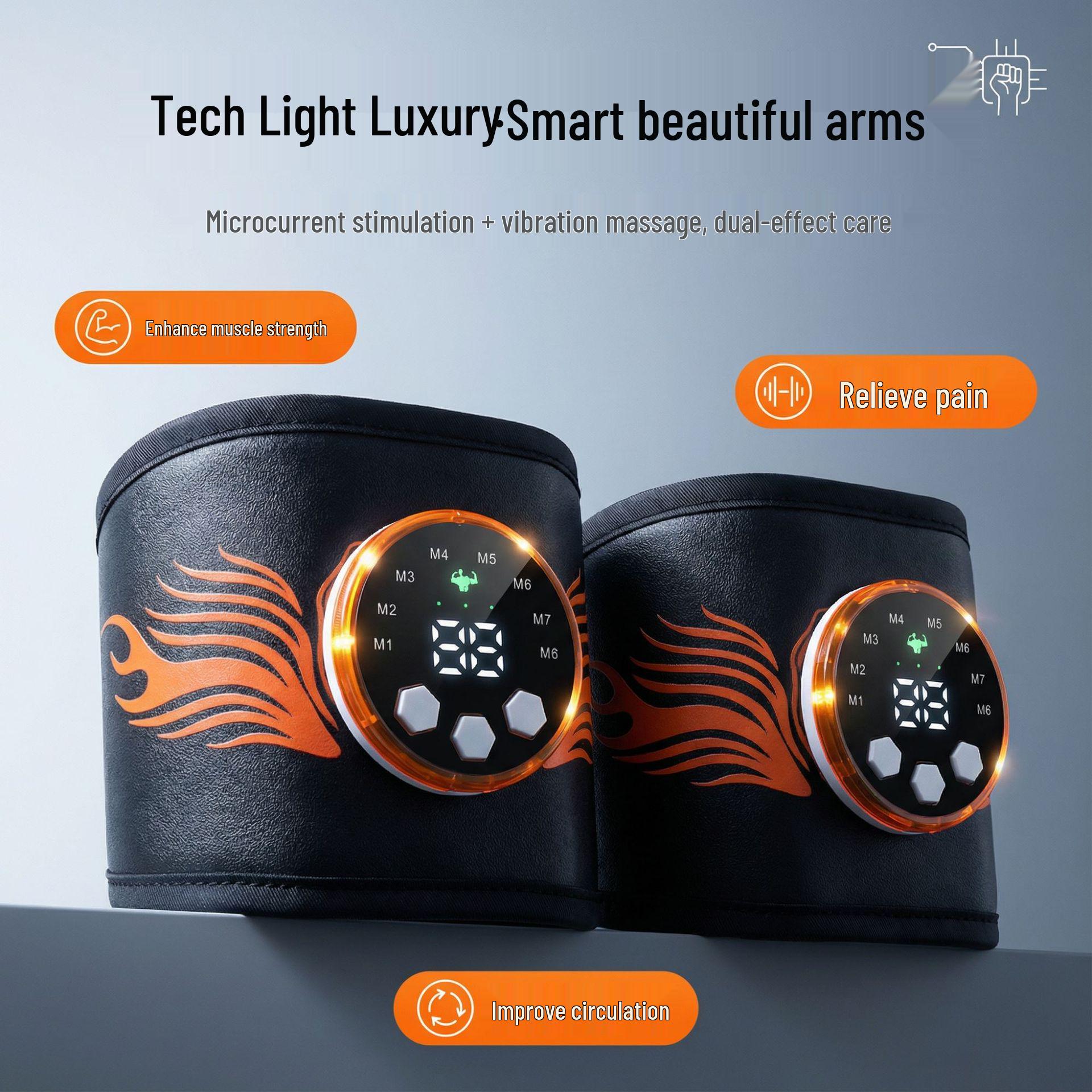 

Smart Rechargeable EMS Arm Massager for Muscle Fitness and Exercise Single Set for Left Arm мандариновий/помаранчевий