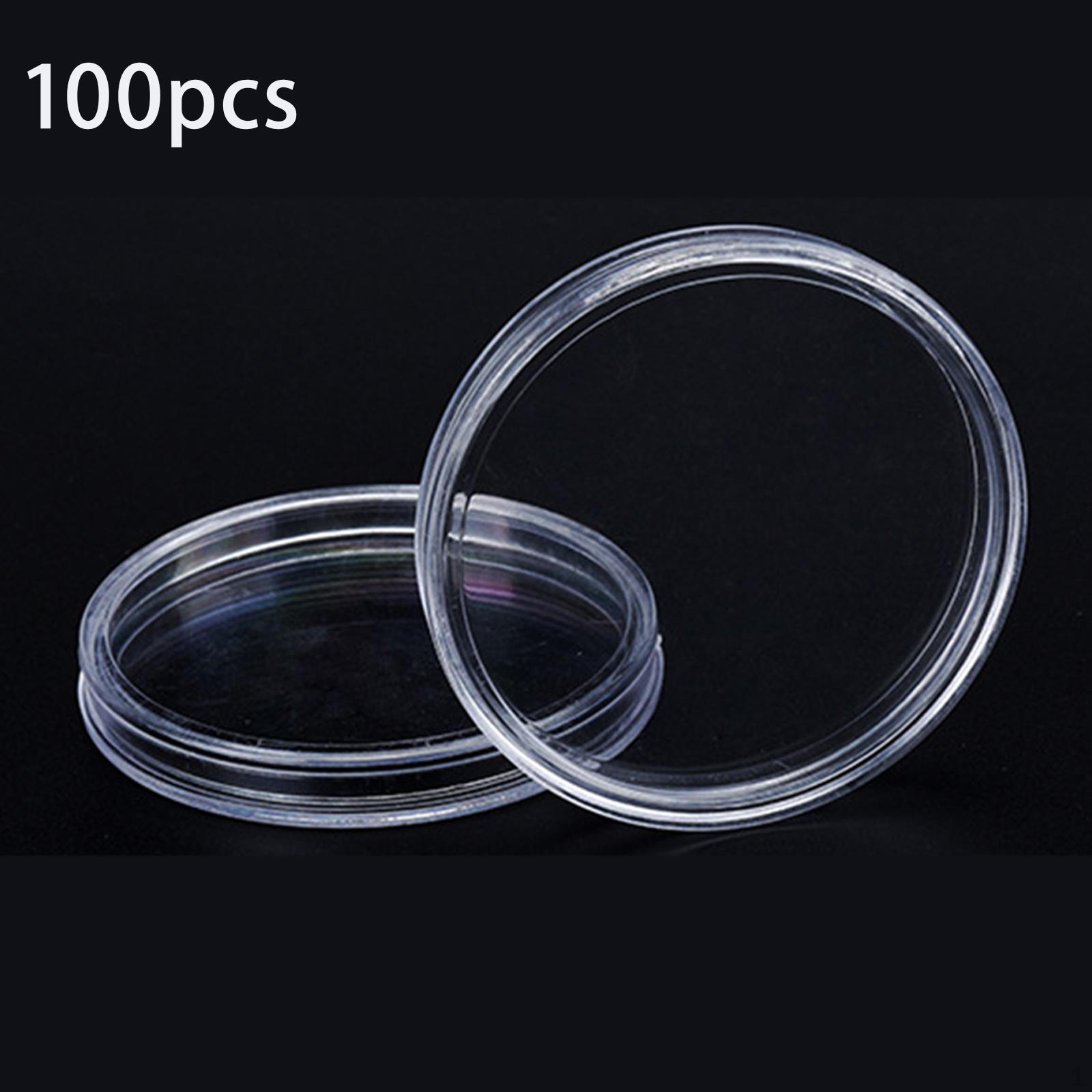 

100Pcs Coin Holder 14mm Fine Sealing Container Case Shows