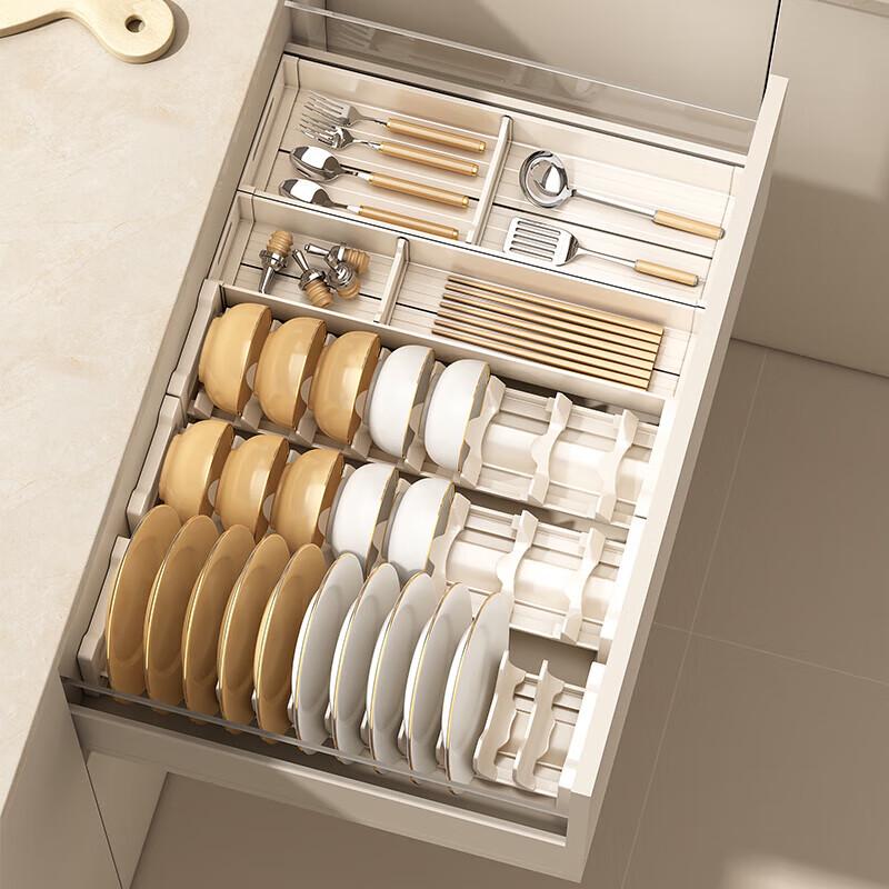 

Acrylic Kitchen Drawer Bowl & Dish Organizer