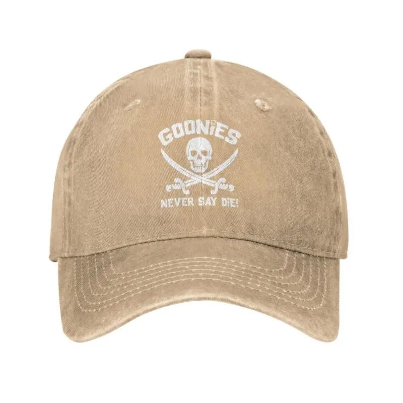 Custom Classic Cotton Goonies Baseball Cap for Unisex WomenBreathable Gothic Skull Dad Hat Performance