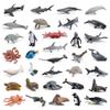 Realistic Ocean Animal Model Set Including Whales Dolphins Sharks Turtles Crabs And More For Educational Play And Decoration