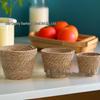 Nordic Handmade Rattan Flower Pot Cover - Woven Straw Basket for Plants and Decorative Storage in Living Room or Balcony