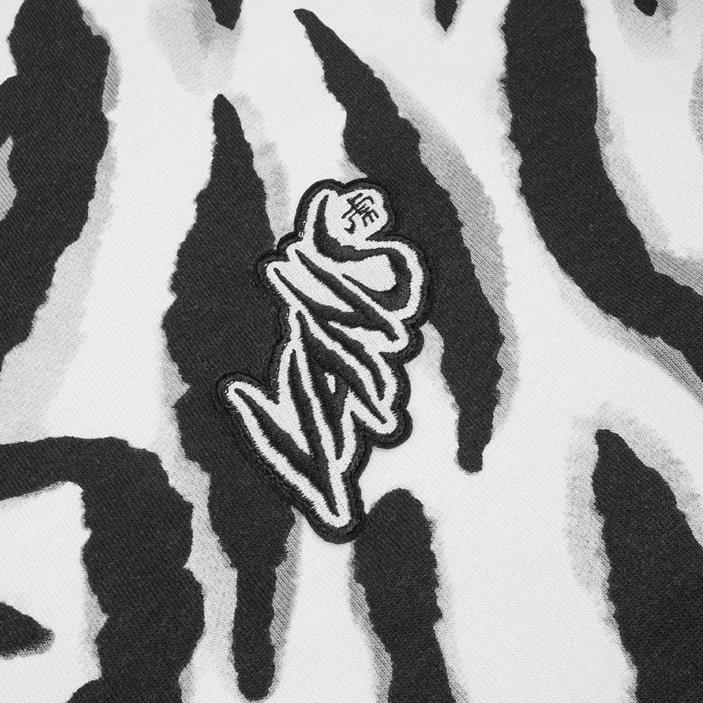 Vans Black White Tiger Stripes Print Crew Neck Pullover VN0002BPYM8