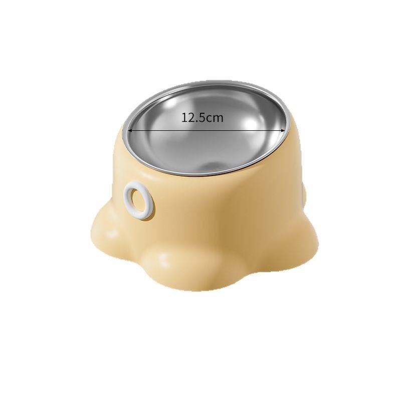 Stable Cat Bowl With Wide Opening Neck Support PP Material Anti-Spill Design Pastel Colors Indoor Cats