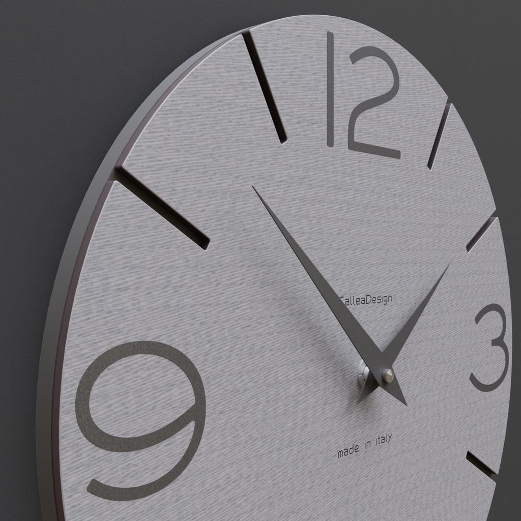 CalleaDesign 30cm kitchen wall clock in a smiley pinstripe pattern. The simple, round dial is easy to read. Metal hands at 11cm and 8cm.