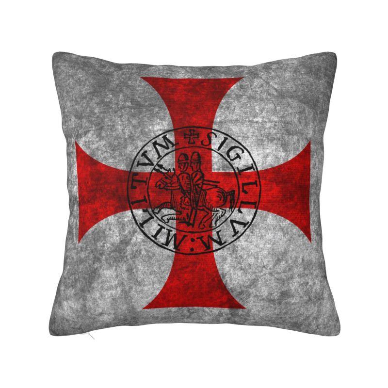 

Seal Of The Knights Templar Modern Throw Pillow Covers Living Room Decoration Medieval Seal Of The Knights Templar Sofa Cushion 30x30cm 12x12in