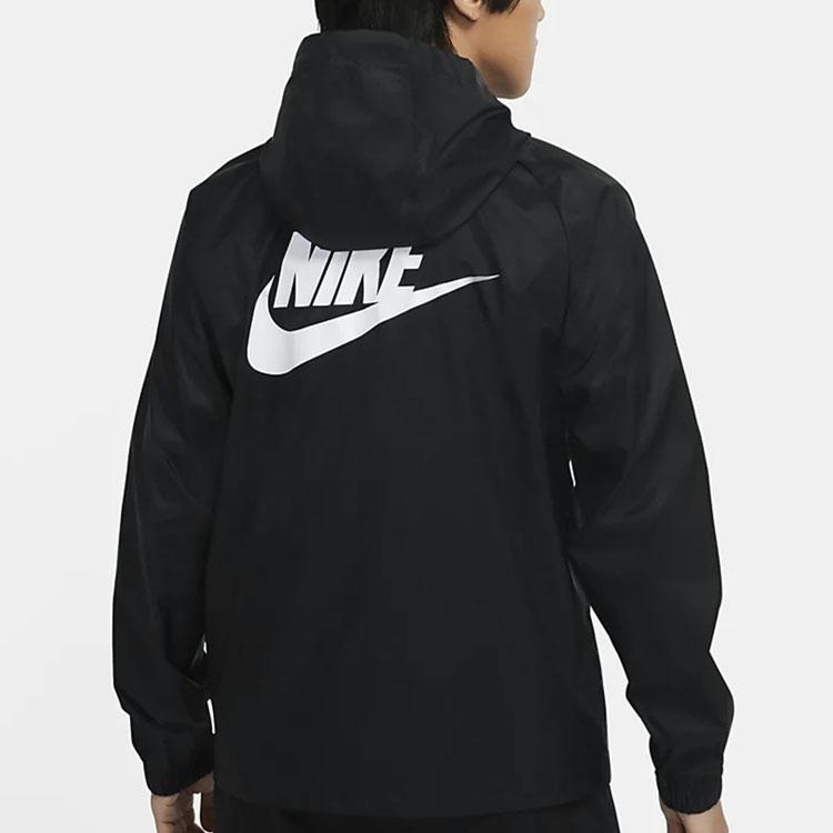 Nike Large Back Logo Zip Hoodie Sport Jacket Men Tops Black CZ8677-010