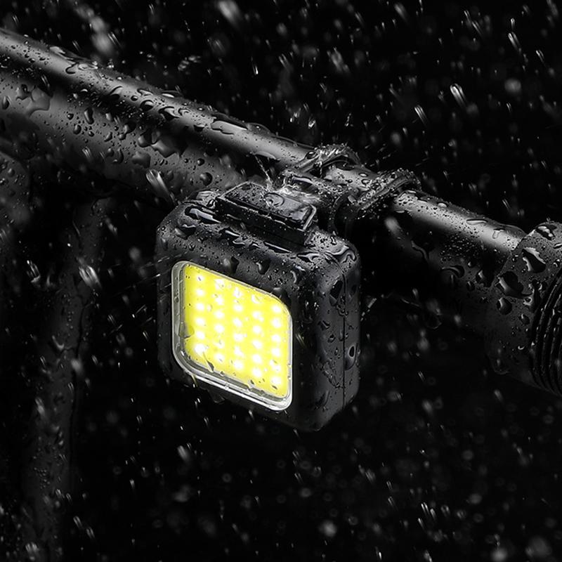 Bicycle Front Rear Mini Led Light Set Usb Rechargeable Cycling Headlight Taillight Light Cob Lamp Bead Waterproof Bike Lamp