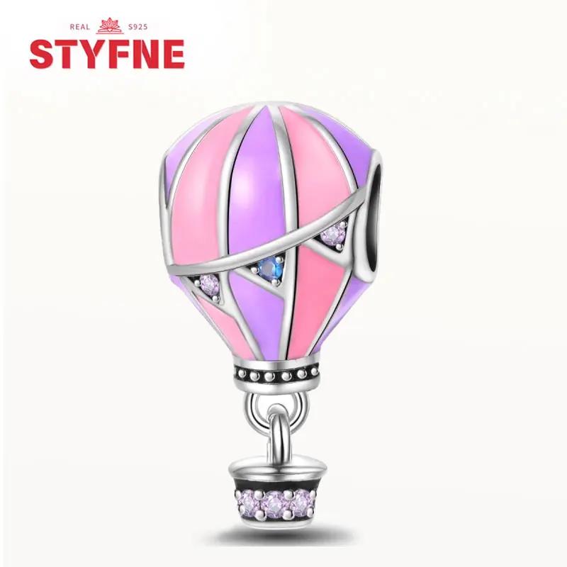 Charme Série Montgolfière en Cuivre Perles Colorées Convient aux Bracelets Originaux Pour Femmes Bijoux de Luxe DIY Cadeaux Assortiment Quotidien