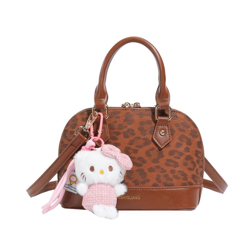 

Сумка-ракушка в стиле пэчворк с леопардовым принтом: Женская сумка Осень 2025 - Продвинутая текстура, На одно плечо, Через плечо, Маленькая квадратная модель No Pendant кофейный