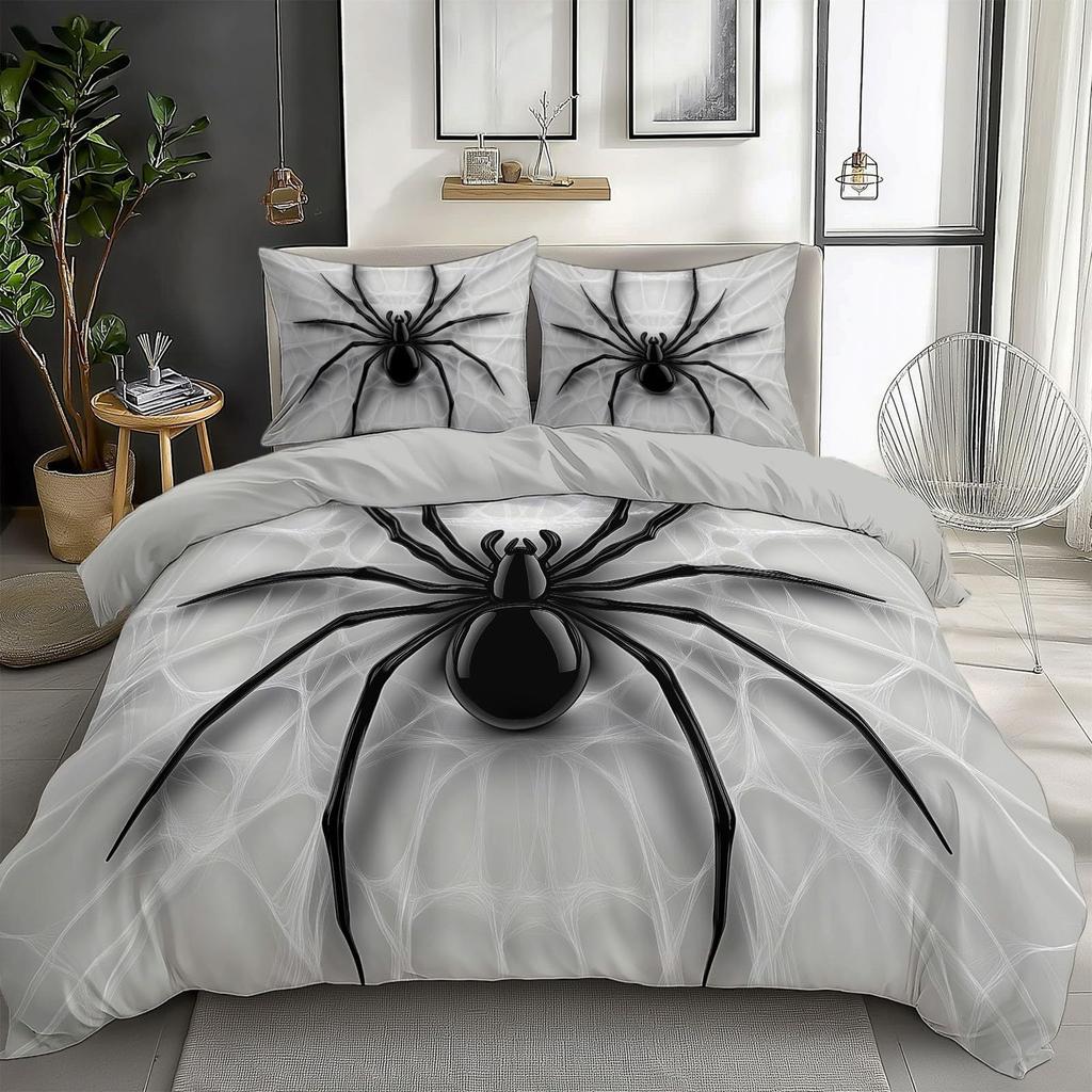 Spider 3D Digital Printing Quilt Cover Three-Piece Home Textile Duvet Cover Bedding