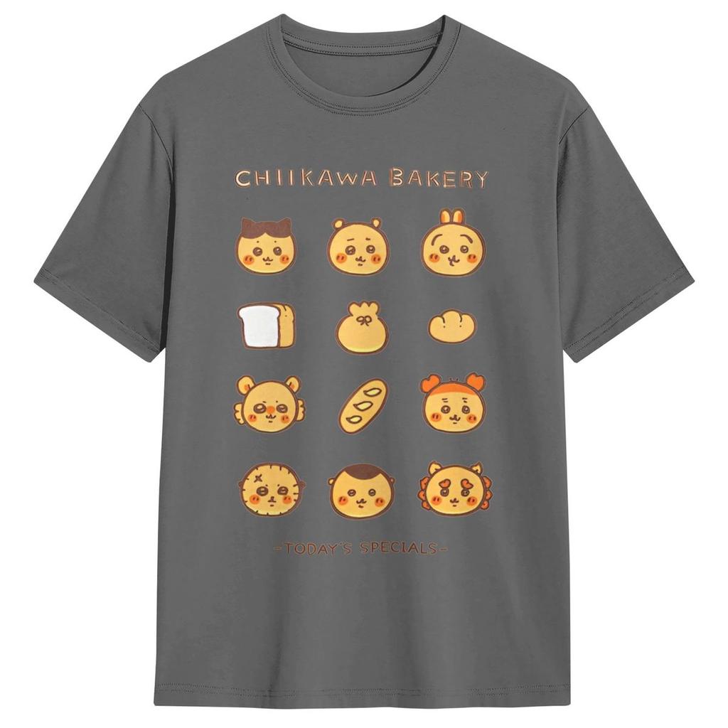 Men T-Shirt Chiikawa Chiikawa Bakery T-Shirts Hipster Beach Tee Shirt Funny Design 100% Cotton Tops Gift Idea