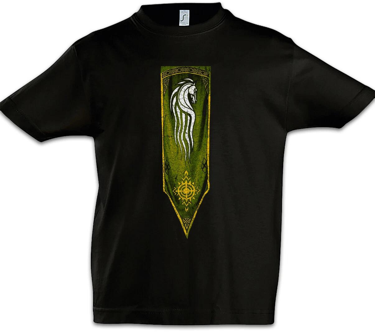 Horse Banner I Kids Boys kids boys T-Shirt Lord Rider Of Rohan Flag Rings Flag 140