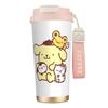 Pom Purin tumbler 500ml lid water bottle mug vacuum insulated multi-layer structure 316 stainless steel thermal insulation direct drinking portable