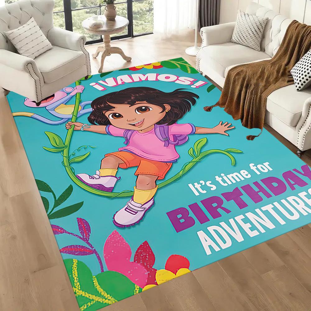 Dora Explorer Area Rug Perfect for Study room Entryway Kitchen Game Room Anti-slip Rug Office home decor Gift for Festivals