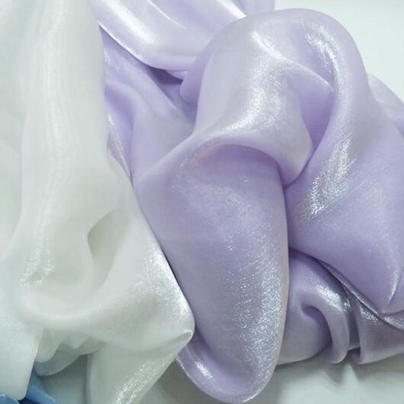 Silk Smooth Bright Liquid Satin Organza Fabric Antique Brocade Organza Yarn Wedding Hanfu Dress DIY Sewing Skirt Fabric