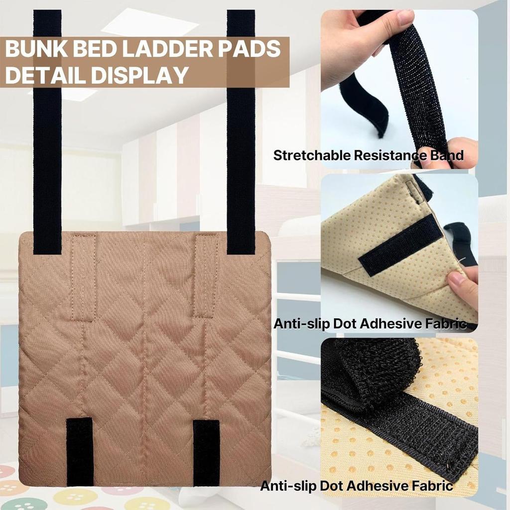 Bunk Bed Ladder Cushion 4-Piece Soft Non-slip Cover Dorm Bed Ladder Cushion Stair Covers for Safety Comfort Support Home Dorm