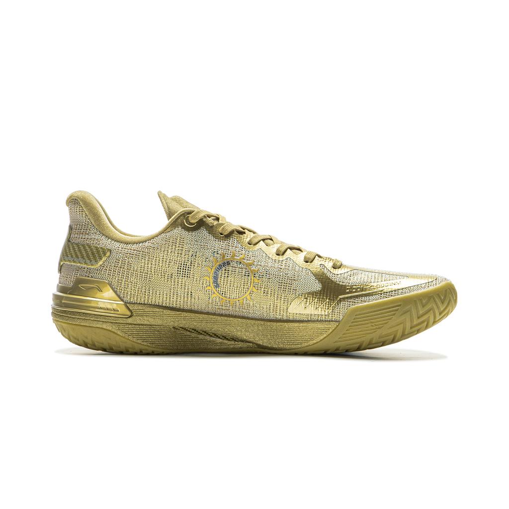 New LINING Gamma Basketball Shoes Men Low Top Gold ABAU039-10