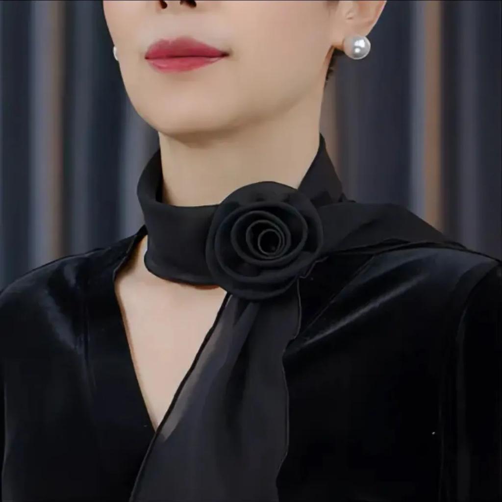 WTEMPO Solid Color Soft Thin Silk Scarves Retro Elegant Fashion Women's Spring Summer Versatile Casual Outdoor Sunscreen Scarves