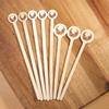 100pcs Wooden Coffee Stirrers With Round End Coffee Stirrer Sticks Eagle Pattern Disposable  Cold Drinking Stir Popsicle