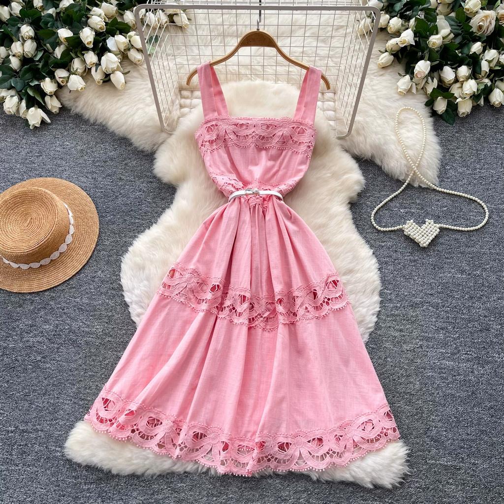 Runway Elegant Formal Luxury Evening Dresses Women Summer Embroidery Lace Short Dress Female Hollow Out Crochet Short Dress