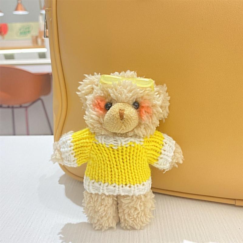 Bag Pendant Cute Backpack Pendant Plush Dolls Keychains Plush Material for Keys